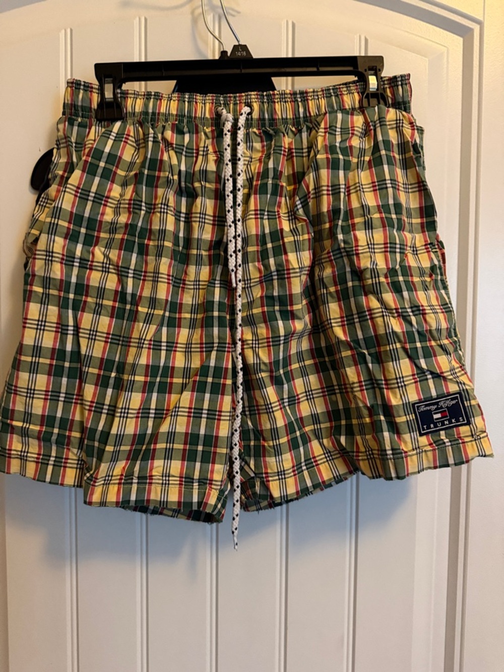 Tommy Hilfiger Yellow Plaid Athletic Shorts